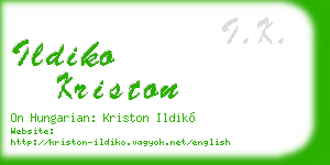 ildiko kriston business card
